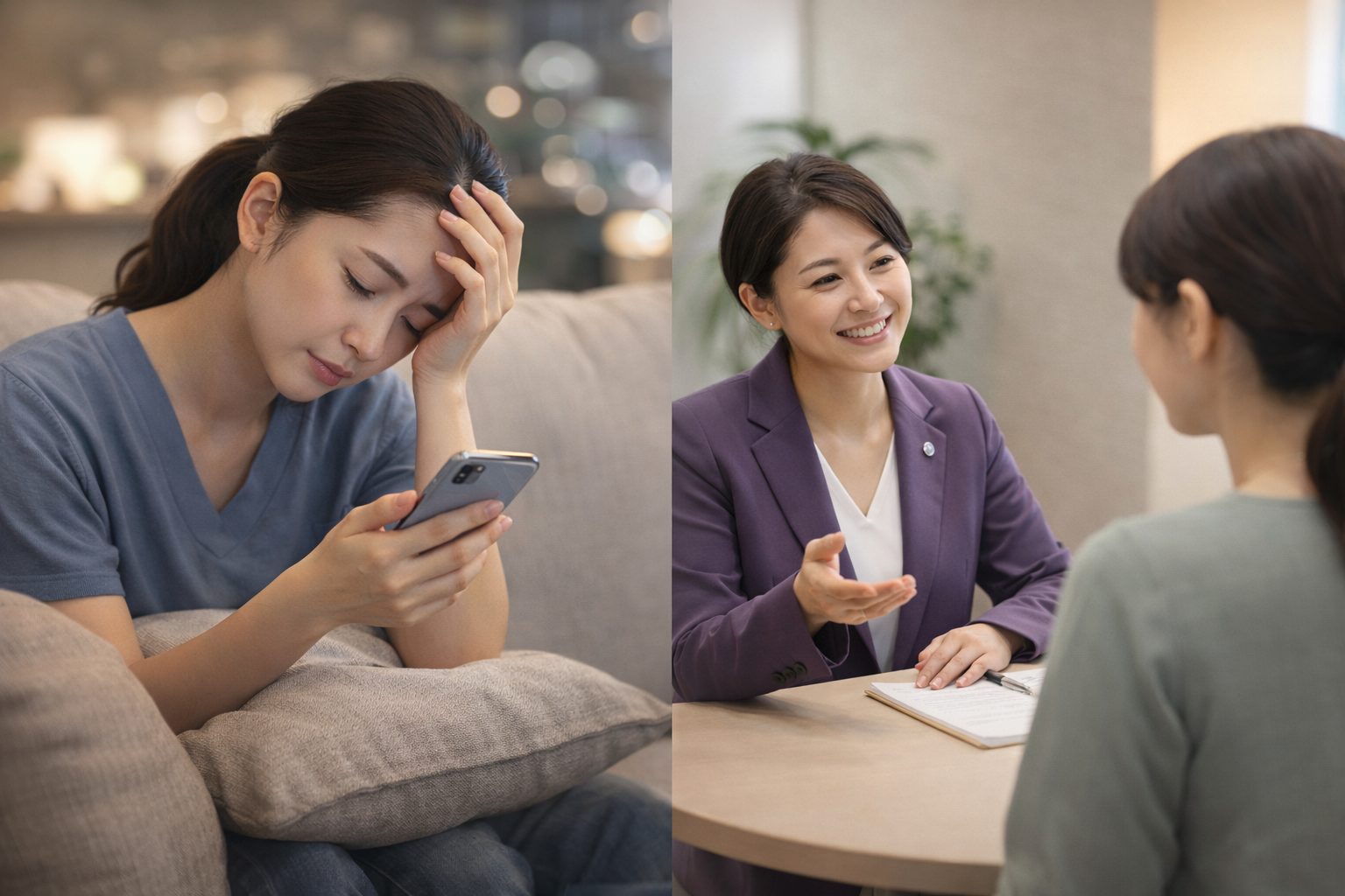 マッチングアプリに疲れた女性と結婚相談所の専門家